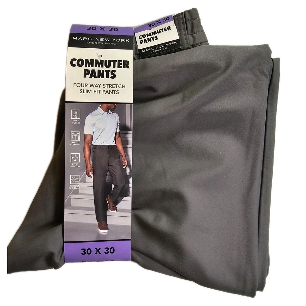 Marc‎ New York Men's Commuter Pant Slim Fit 4 Way Stretch Fabric 30 X 30